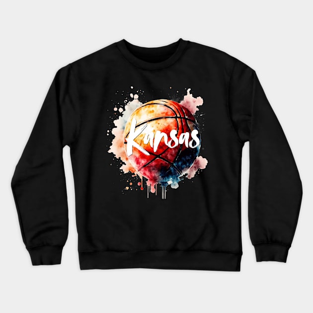 Basketball Kansas City Ball Crewneck Sweatshirt by smartrocket